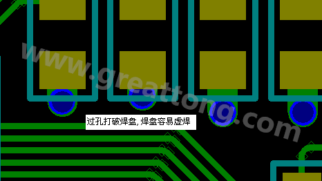 PCB設計案例分析：過孔破焊盤，造成SMT虛焊